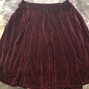 Beautiful red velvet Madison skirt